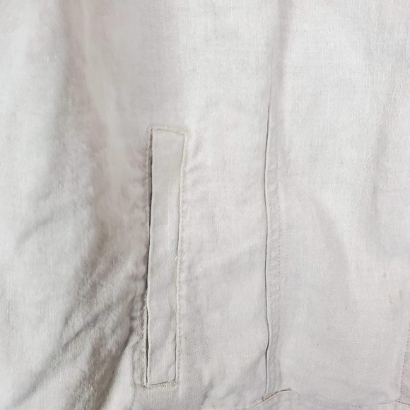 Charter Club Beige Embroidered Beaded Linen Jacket 2X Coastal Grandma 2X - Picture 5 of 6